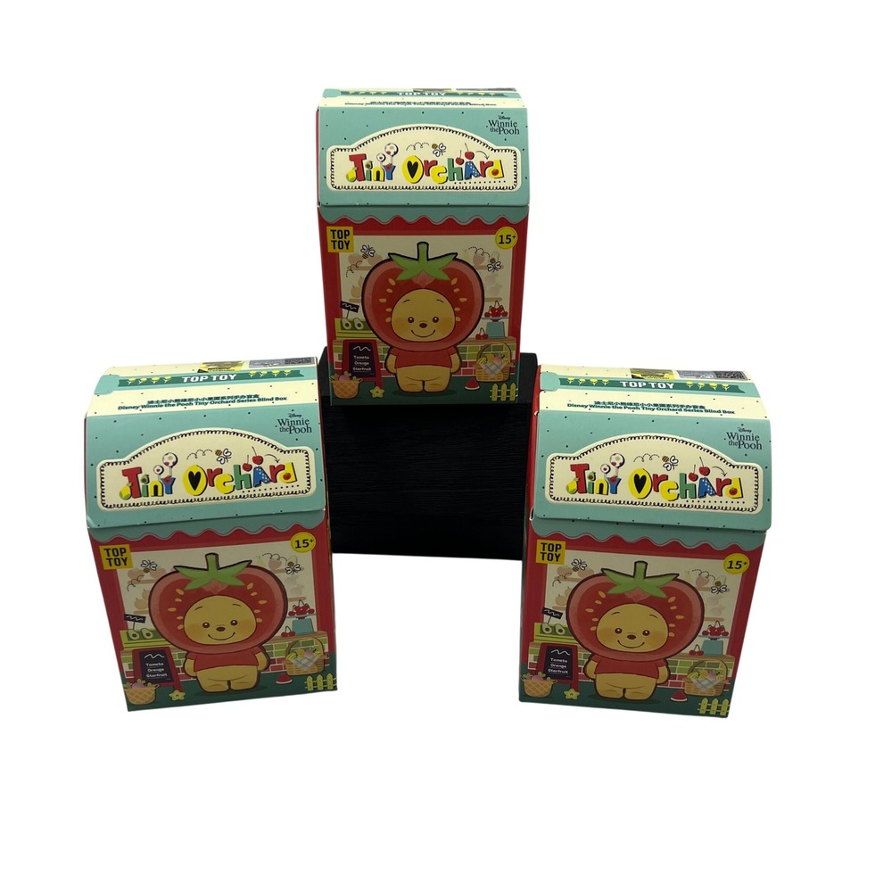 TOP TOY Disney Winnie the Pooh Tiny Orchard Series Blind Box Keychain Lot of 3